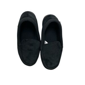 Isotoner Men's Black‎ Lounge Slippers Corduroy Slip On Size 8-9 Machine Wash